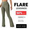HIGH-WAISTED FLARE LEGGINGS - Comfortable - Image 2