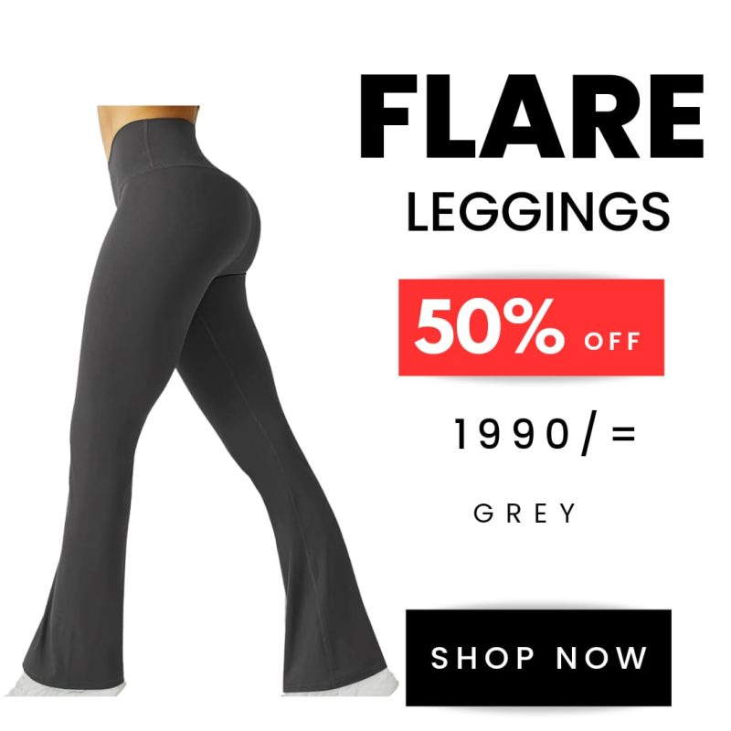 HIGH-WAISTED FLARE LEGGINGS - Comfortable - Image 3