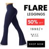 HIGH-WAISTED FLARE LEGGINGS - Comfortable - Image 4